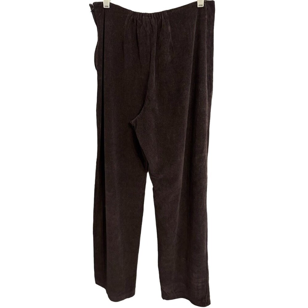 Vintage 90's April Cornell Brown Corduroy Straight Leg Pant Sz S High Waist - Picture 2 of 9